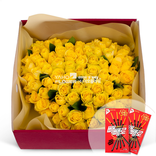 꽃상자+빼빼로2개 [w72 ]