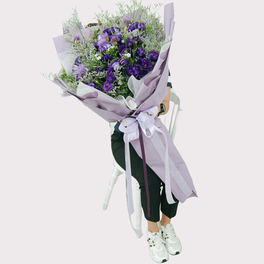 금잔망 보라꽃 대형꽃다발(수도권 배송)
